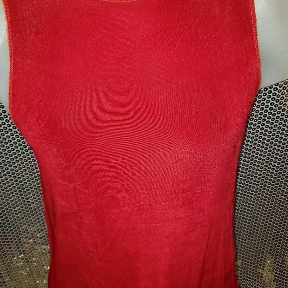Men's red stretch custom couture tank top med/lg - Picture 6 of 8